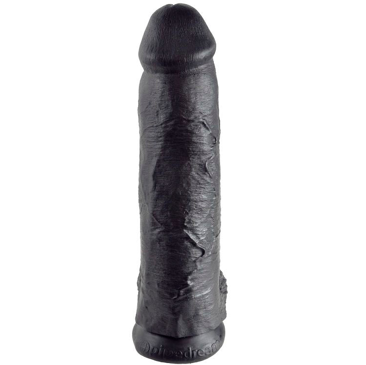 KINGROCK - gode noir avec testicules 30.48 cm