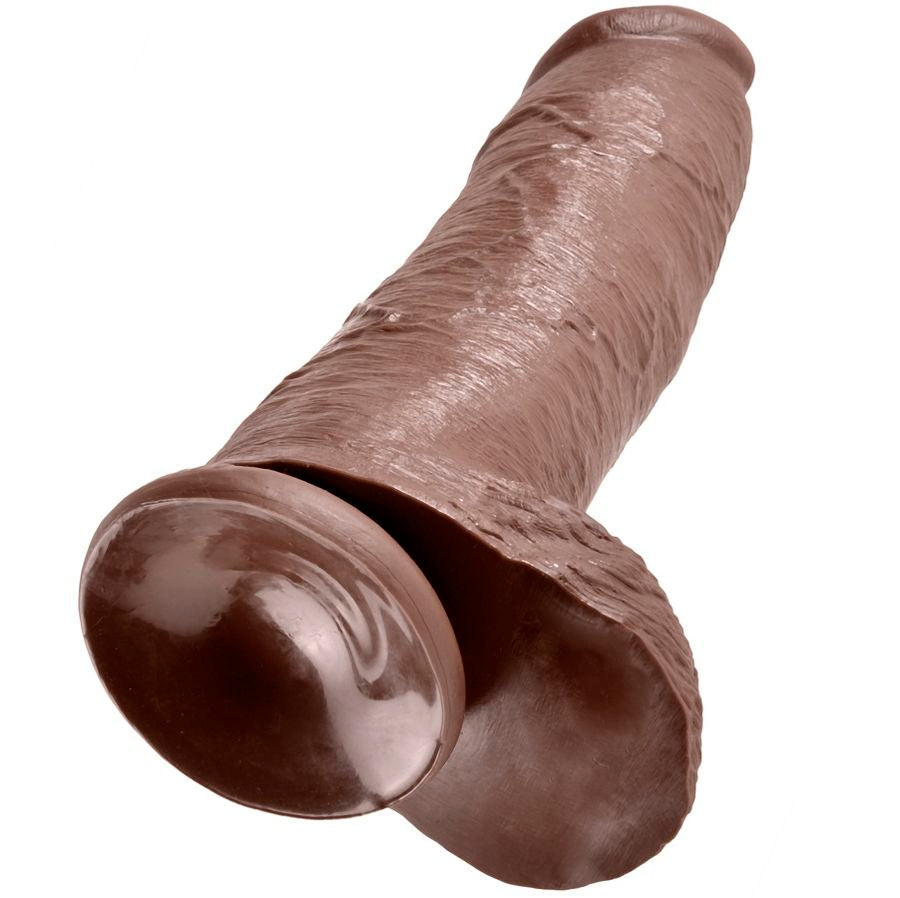 KINGROCK - gode marron avec testicules 30.48 cm