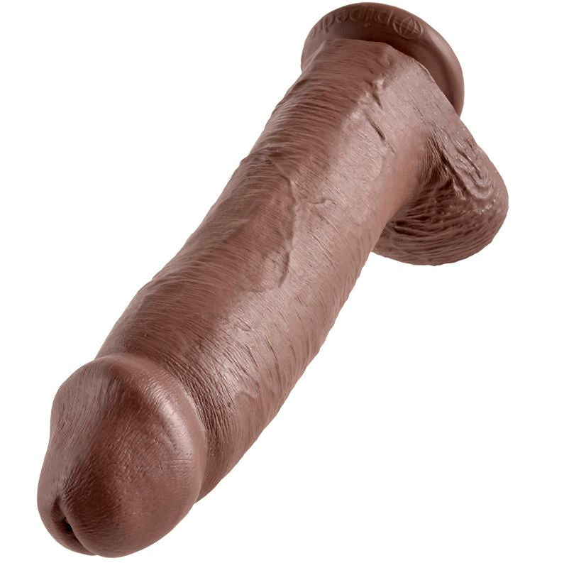 KINGROCK - gode marron avec testicules 30.48 cm