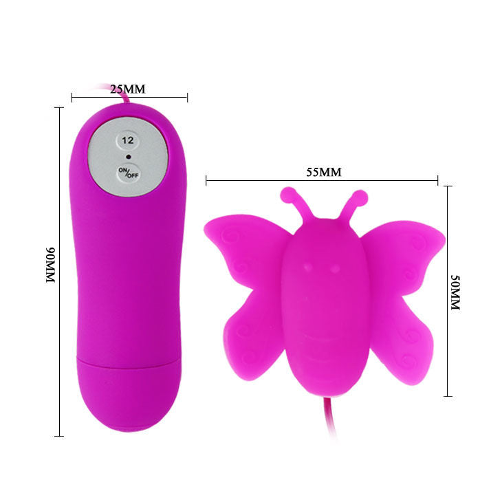 BAILE – vibromasseur de clitoris télécommandé en forme de papillon violet