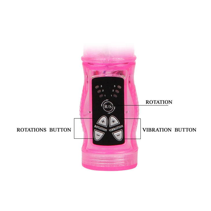 BAILE - mini vibromasseur lapin avec rotation rose