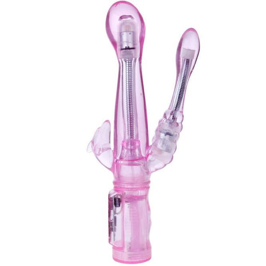 BAILE – INTIMATELOVER vibromasseur flexible lapin avec plug anal rose