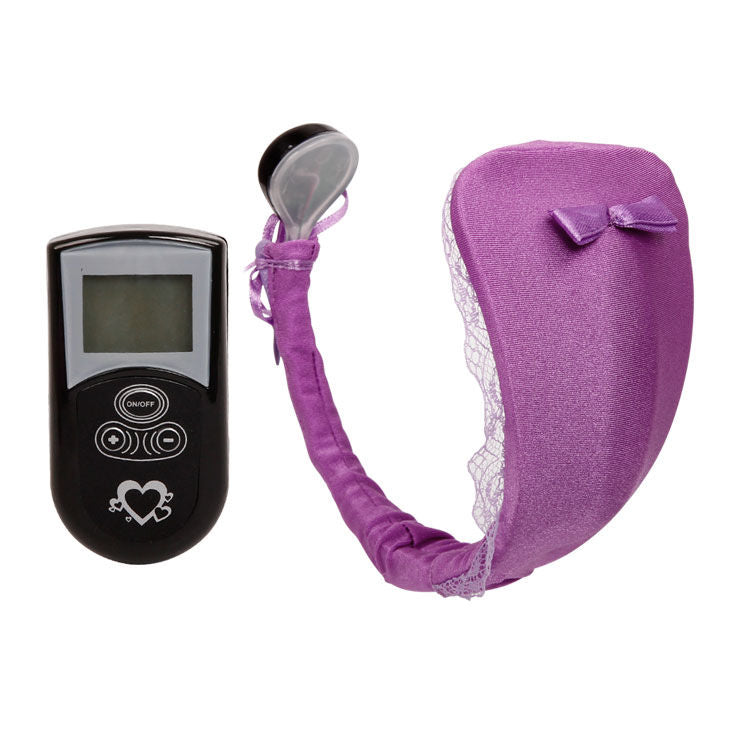 BAILE - string avec vibromasseur intégré télécommandé violet