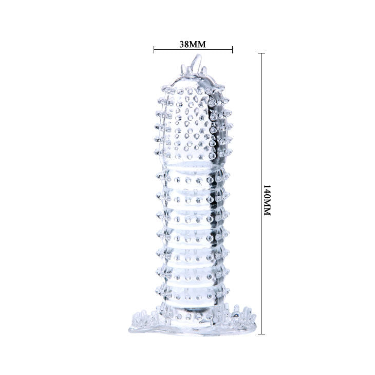 BAILE - extension de pénis ajustable en silicone transparent 14 cm