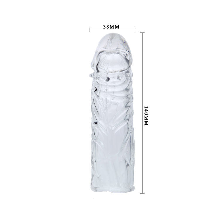 BAILE - extension de pénis ajustable en silicone transparent 13 cm