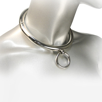 METALHARD - collier bdsm avec anneau 10cm