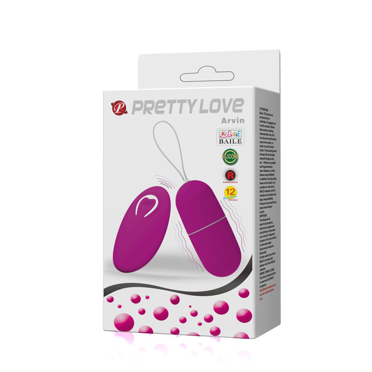 PRETTY LOVE - oeuf vibrant ARVIN télécommandé 12v