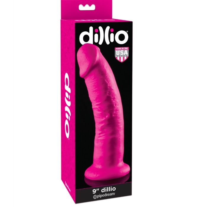 DILLIO - gode avec ventouse 22,9 cm DILLIO rose