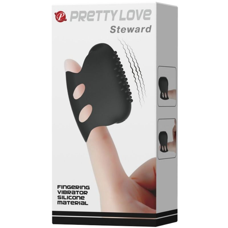 PRETTY LOVE -  STEWARD vibromasseur de doigt noir