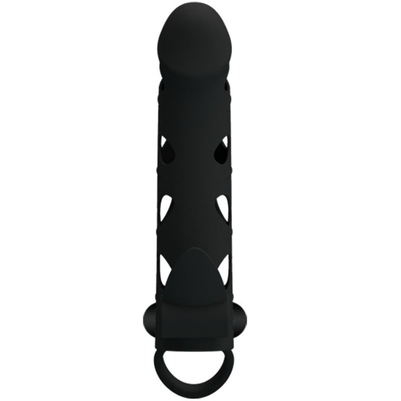 PRETTY LOVE - extension de pénis en silicone avec vibration 15.2 cm