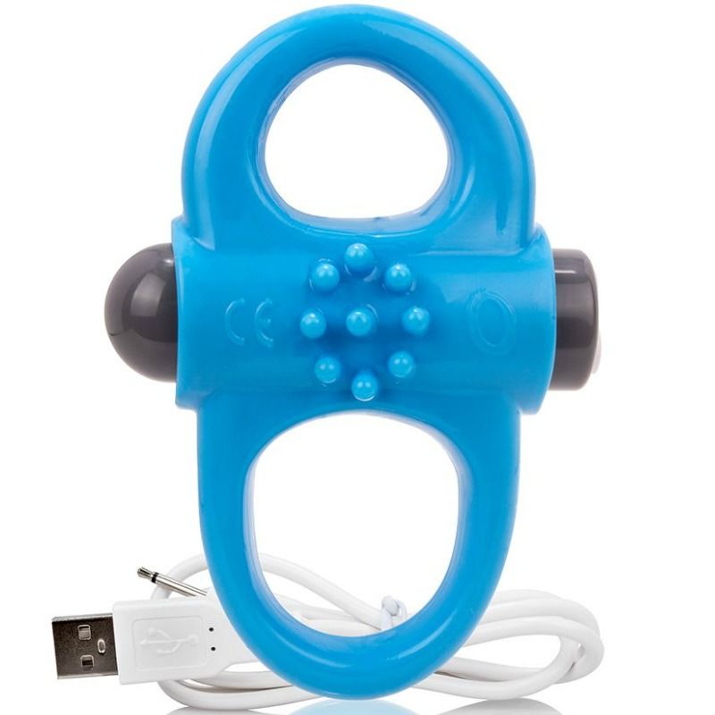 SCREAMING O - anneau pénien vibrant rechargeable yoga bleu