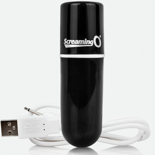 SCREAMING O - VOOOM mini vibromasseur rechargeable type bullet noir