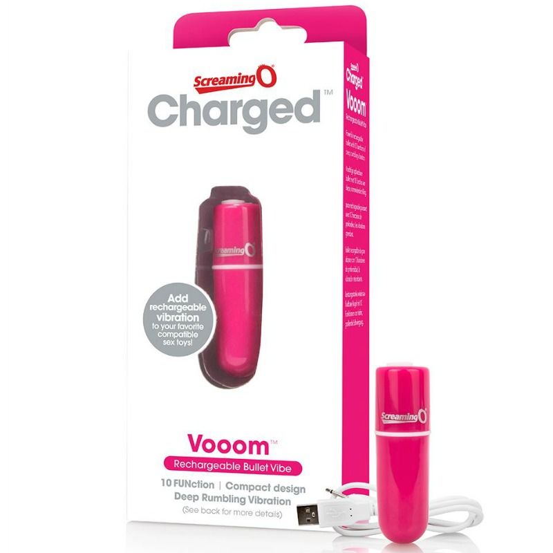 SCREAMING O - VOOOM mini vibromasseur rechargeable type bullet rose