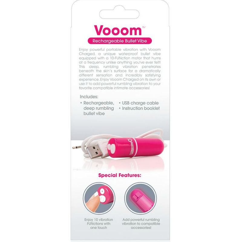 SCREAMING O - VOOOM mini vibromasseur rechargeable type bullet rose