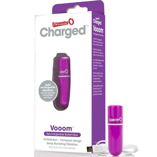 SCREAMING O - VOOOM mini vibromasseur rechargeable type bullet violet