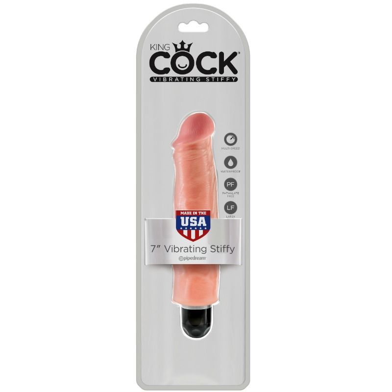 KING COCK - vibromasseur rigide réaliste 17.8 cm naturel