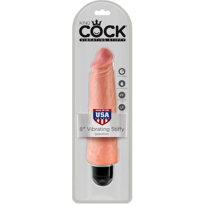 KING COCK - vibromasseur rigide réaliste 20.3 cm naturel