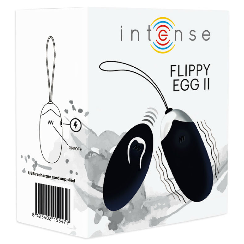 INTENSE - oeuf vibrant FLIPPY 2 télécommandé noir