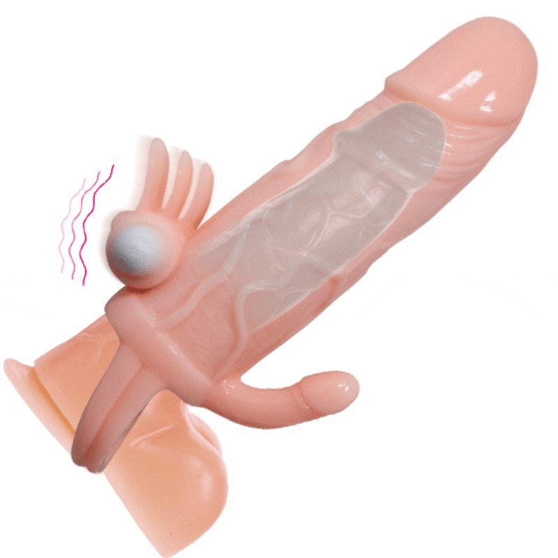 BAILE – BRAVEMAN extenseur de pénis réaliste stimulation clitoris et anal 16.5 cm