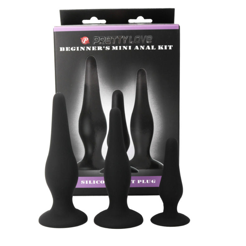 PRETTY LOVE - kit d'initiation, 3 plugs anal en silicone