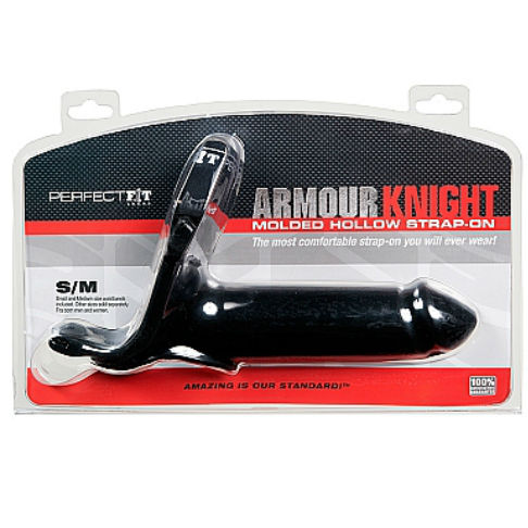 PERFECT FIT - ARMOURKNIGHT gode-ceinture avec gode creux S/M noir