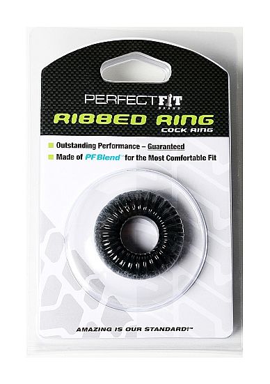 PERFECT FIT - RIBBED RING anneau pénien noir