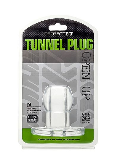 PERFECT FIT - TUNNEL PLUG plug anal en silicone transparent taille M