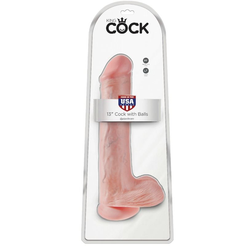 KING COCK - gode avec testicules 33 cm - chair