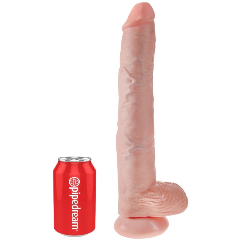 KING COCK - gode avec testicules 35.6 cm - chair