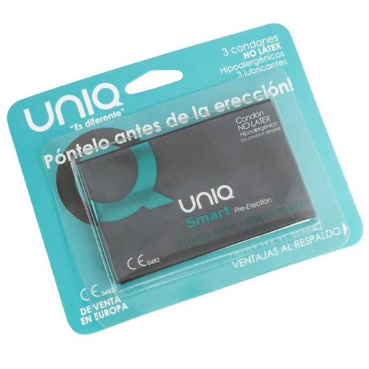 UNIQ - SMART SANS LATEX PRE-ERECTION PRÉSERVATIFS 3 UNITÉS