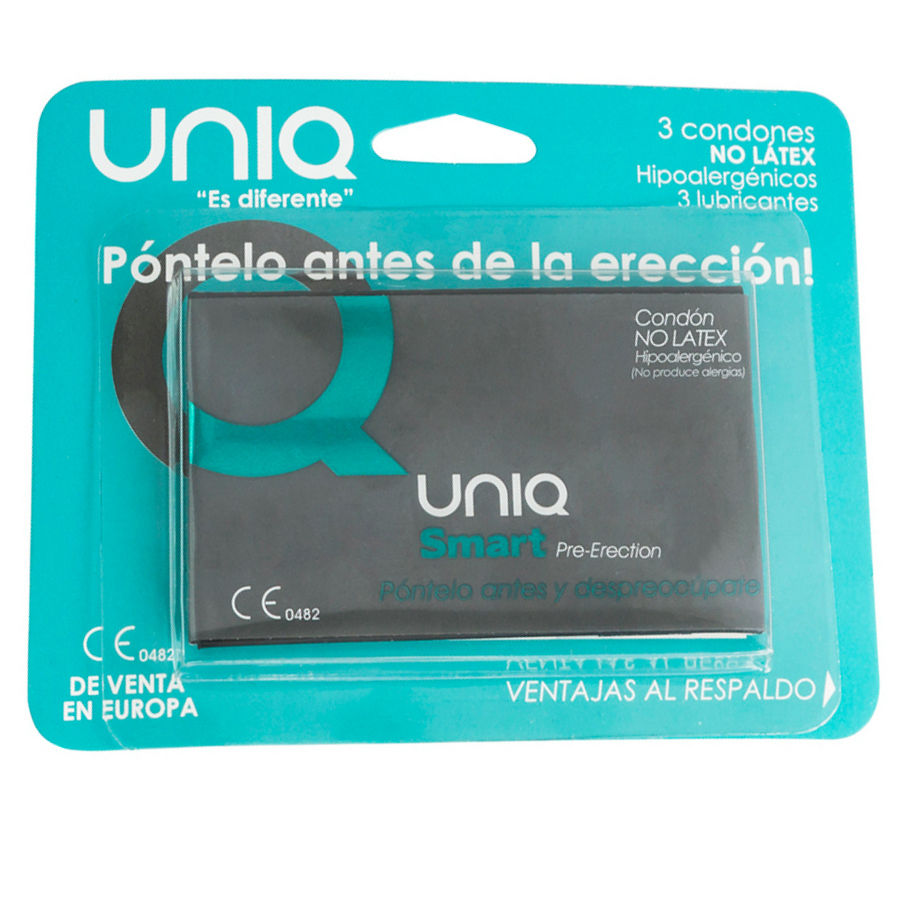 UNIQ - SMART SANS LATEX PRE-ERECTION PRÉSERVATIFS 3 UNITÉS