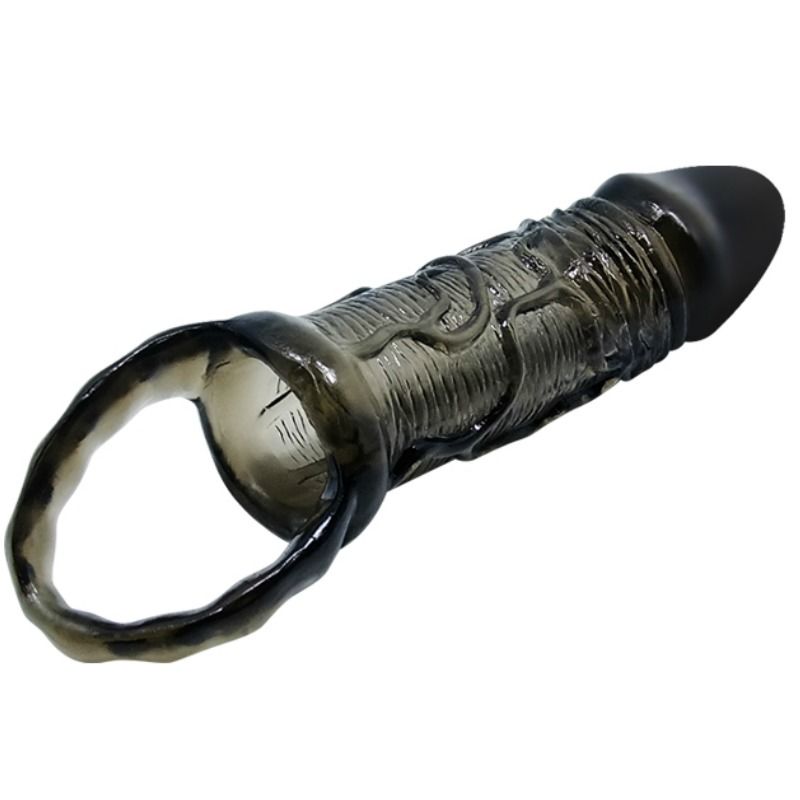 BAILE – extension de pénis avec sangle pour testicules noir 13.5 cm