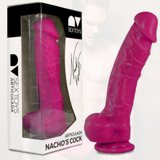 NACHO VIDAL gode réaliste articulé 24cm rose