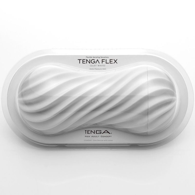 TENGA - FLEX masturbateur flexible en spirale avec effet de succion blanc