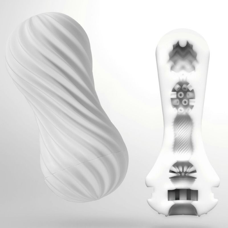 TENGA - FLEX masturbateur flexible en spirale avec effet de succion blanc