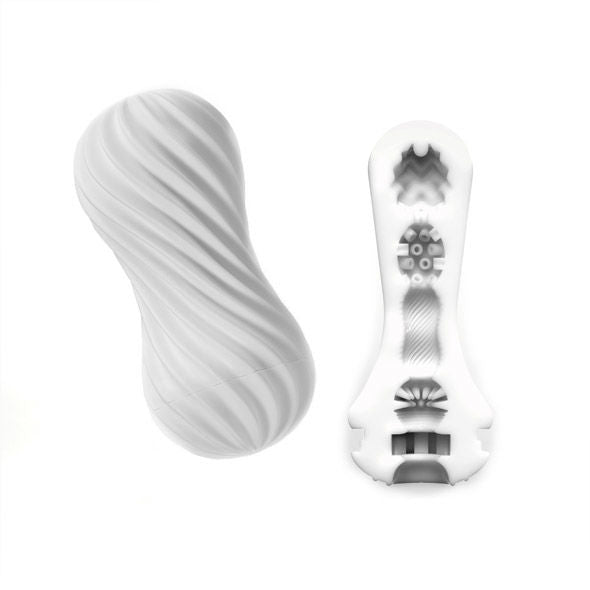 TENGA - FLEX masturbateur flexible en spirale avec effet de succion blanc