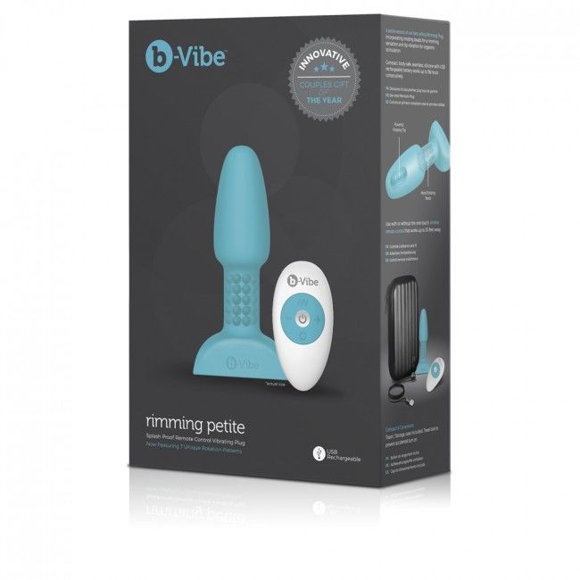 B-VIBE - RIMMING TÉLÉCOMMANDE PLUG ANAL PETITE TEAL