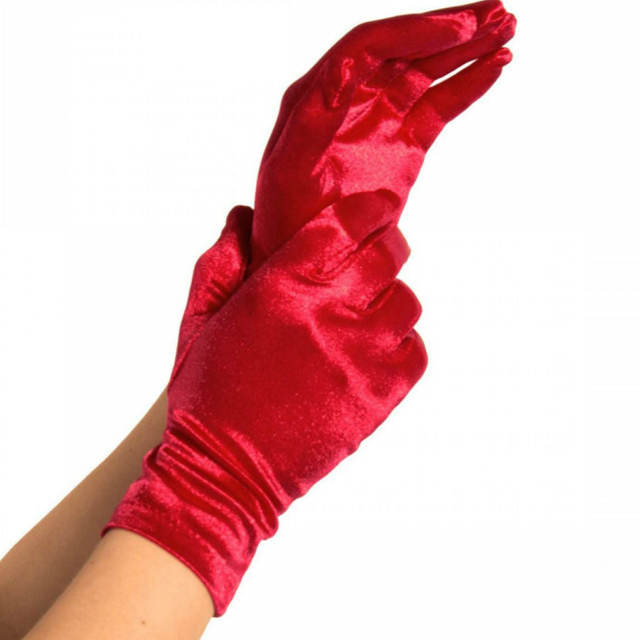 LEGAVENUE - gants sensuels satin rouge