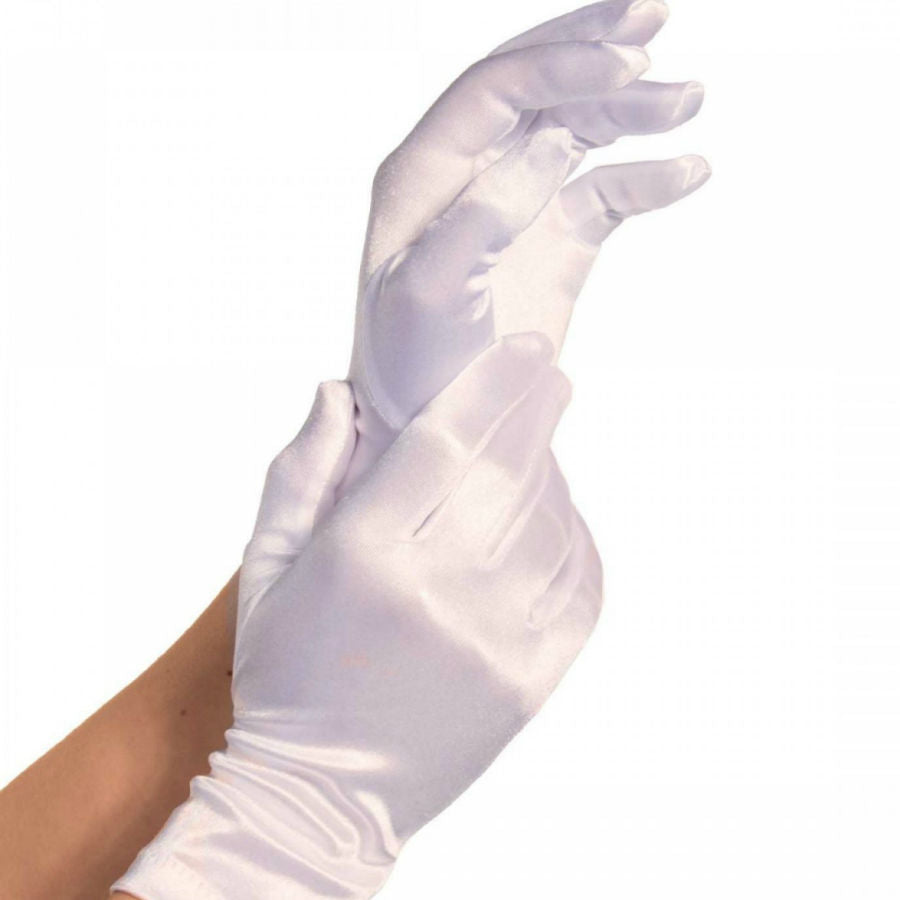 LEGAVENUE - gants sensuels satin blancs