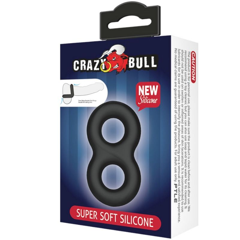 CRAZY BULL - double anneau pénien en silicone médical