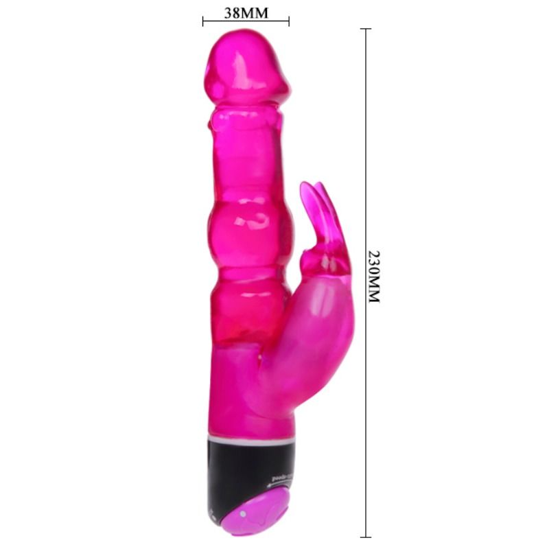 BAILE - vibromasseur lapin WAVES PLEASURE rose 23 cm