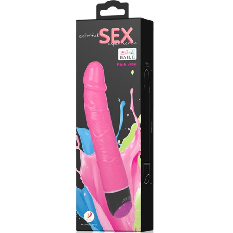 BAILE - vibromasseur réaliste COLORFULSEX rose 23 cm