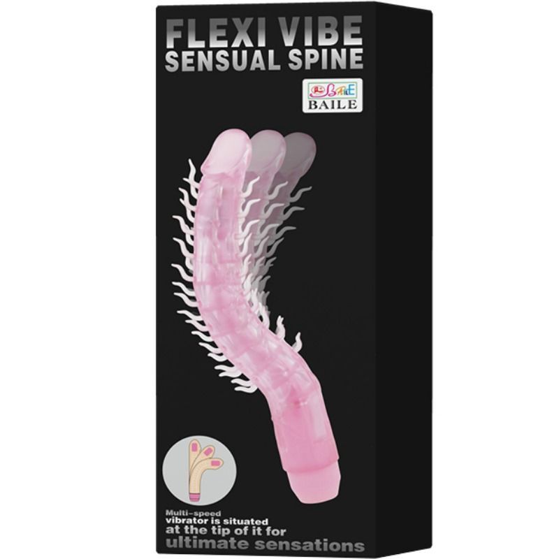 BAILE - FLEXI VIBE SENSUAL SPINE vibromasseur flexible rose 23.5 cm