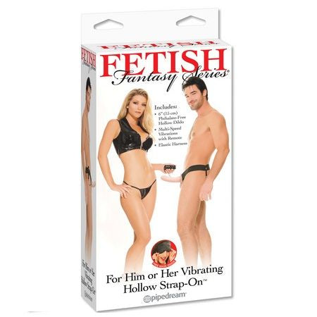 FETISH FANTASY – gode-ceinture avec vibromasseur creux réaliste 14cm