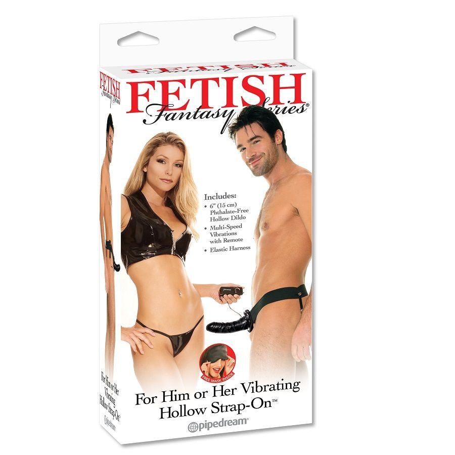 FETISH FANTASY - gode-ceinture avec gode creux vibrant noir