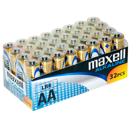 MAXELL - pile alcaline AA LR6 pack*32  unités