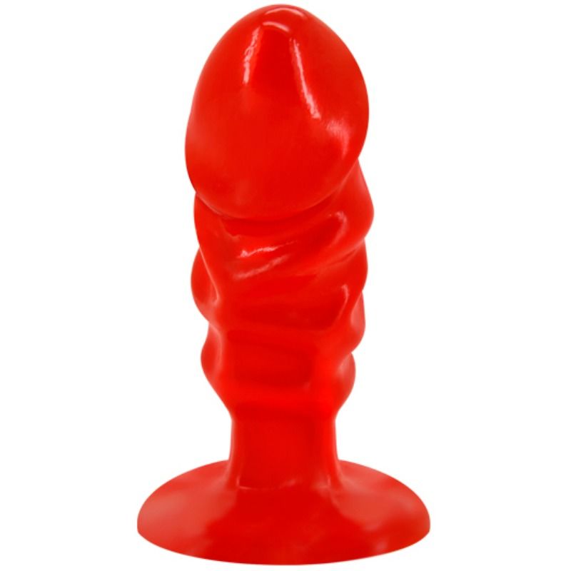 BAILE - plug anal unisexe avec ventouse rouge