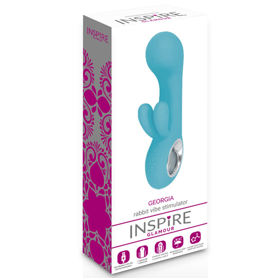 INSPIRE GLAMOUR – GEORGIA vibromasseur lapin turquoise