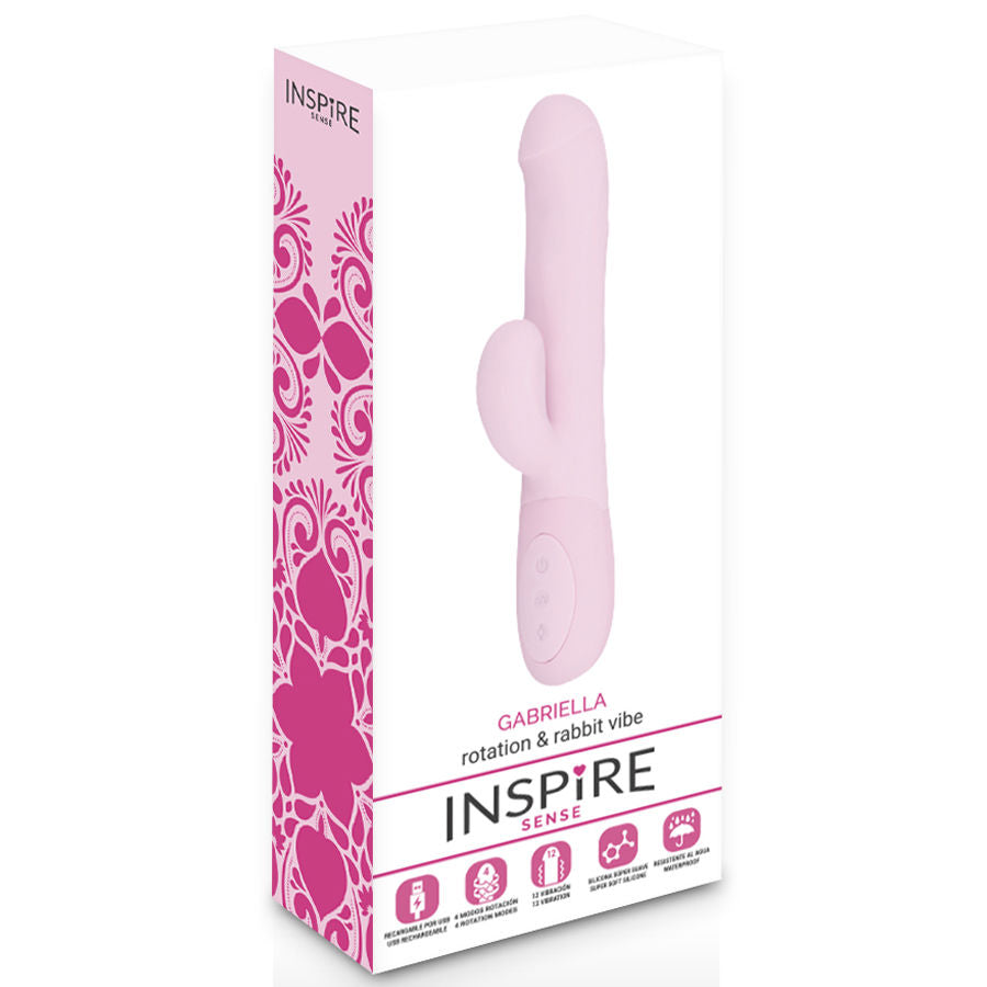 INSPIRE SENSE – GABRIELLA vibromasseur lapin avec rotation rose