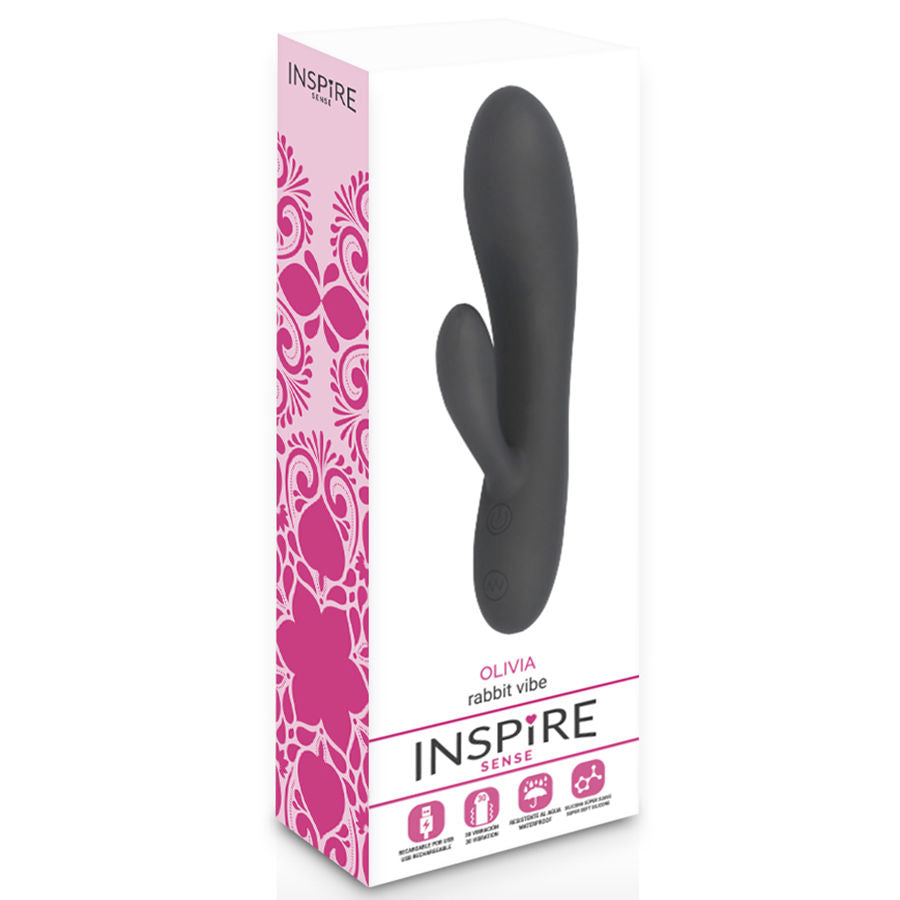 INSPIRE SENSE - OLIVIA vibromasseur lapin noir